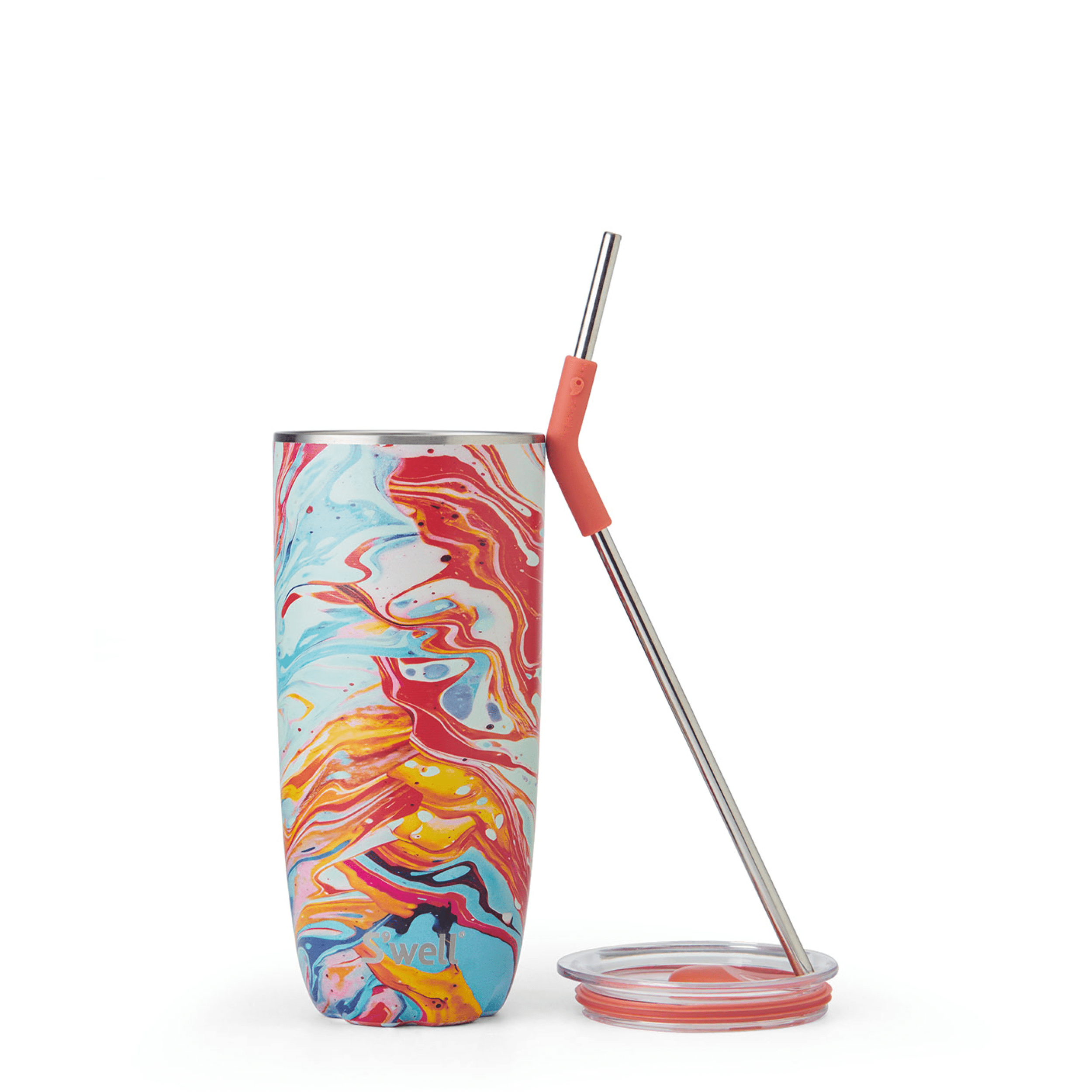 Tumbler with Straw | 24oz Marble Swirl - Image 3
