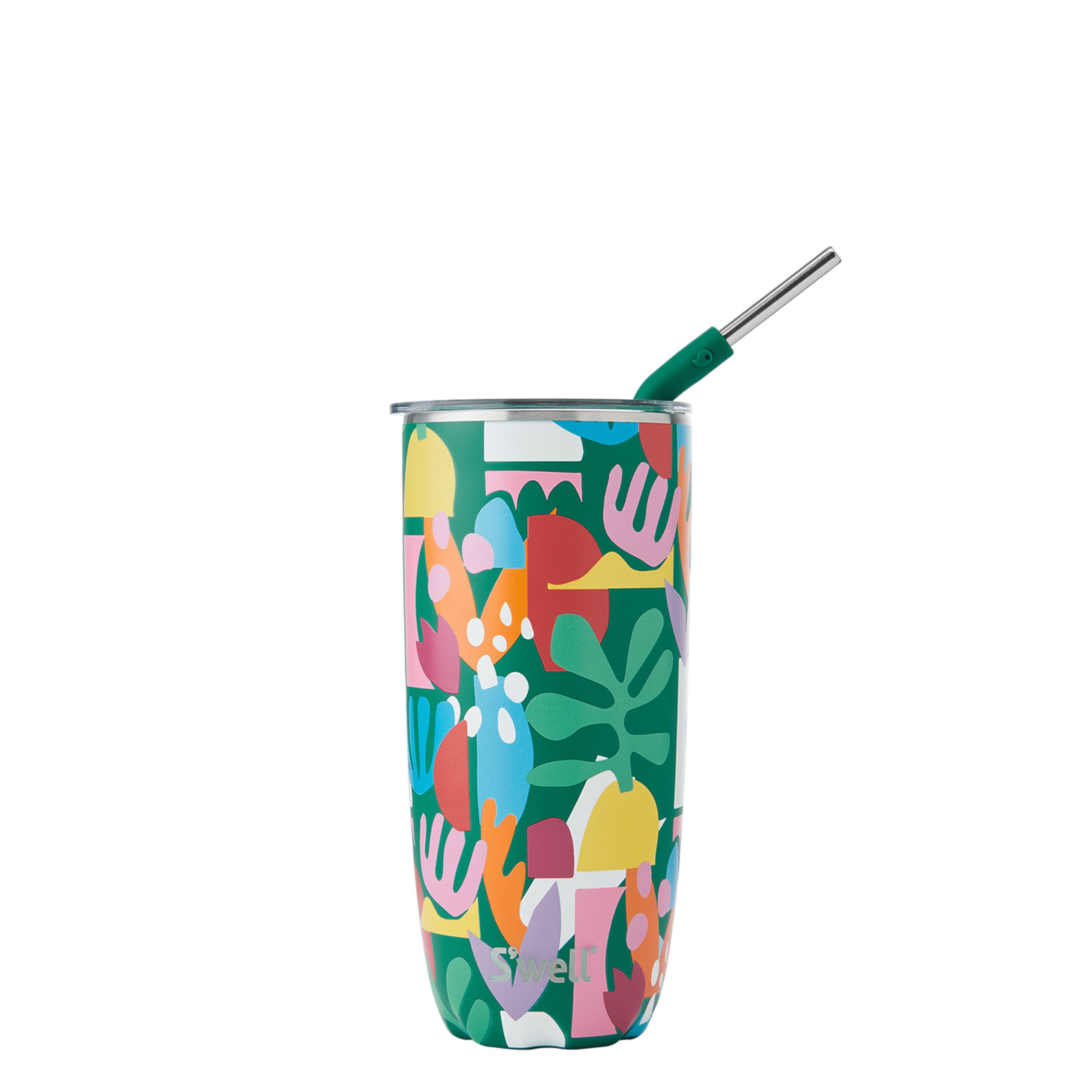 Tumbler with Straw | 24oz Paper Cutouts