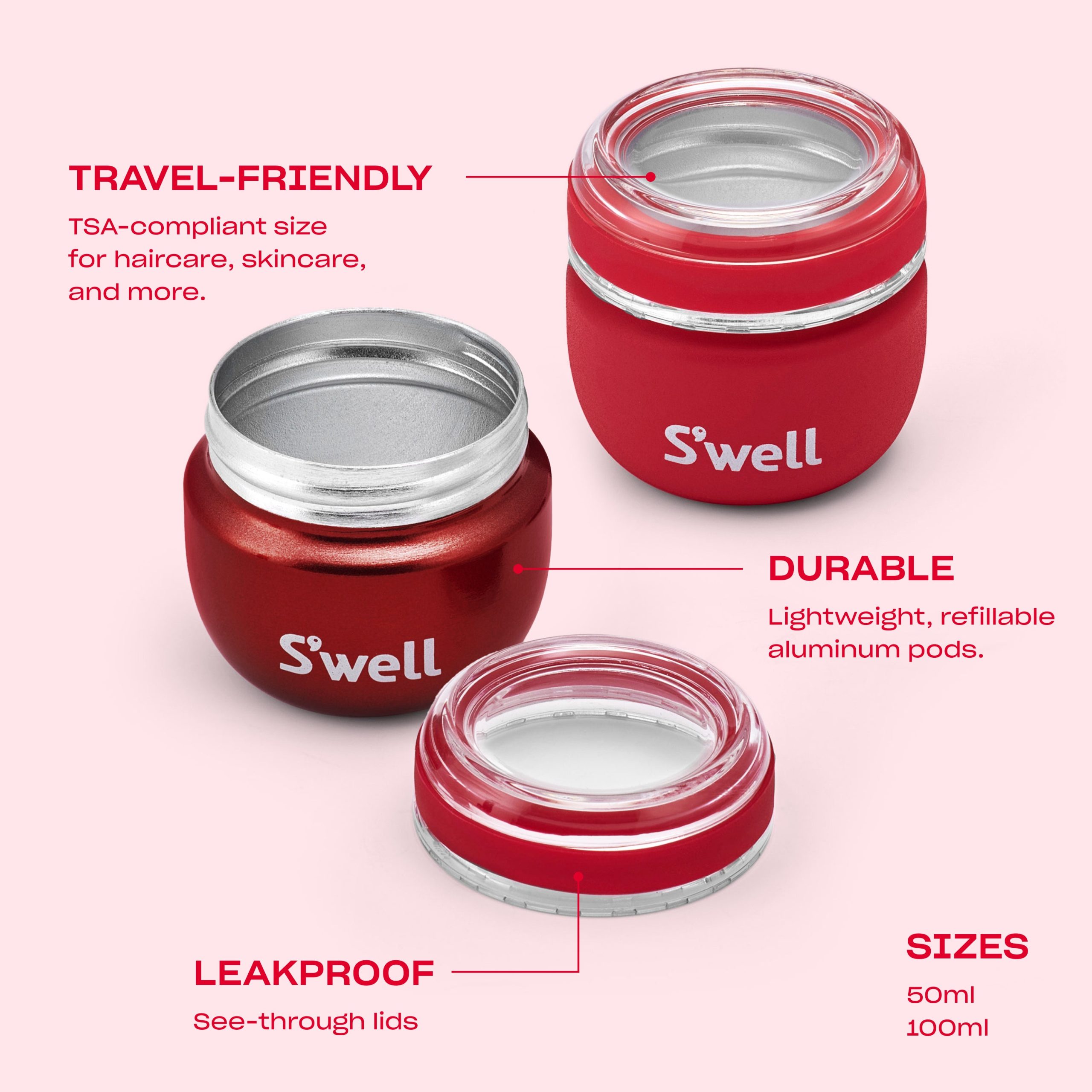Travel Container Set | 1.7oz Cherry Shimmer - Image 3
