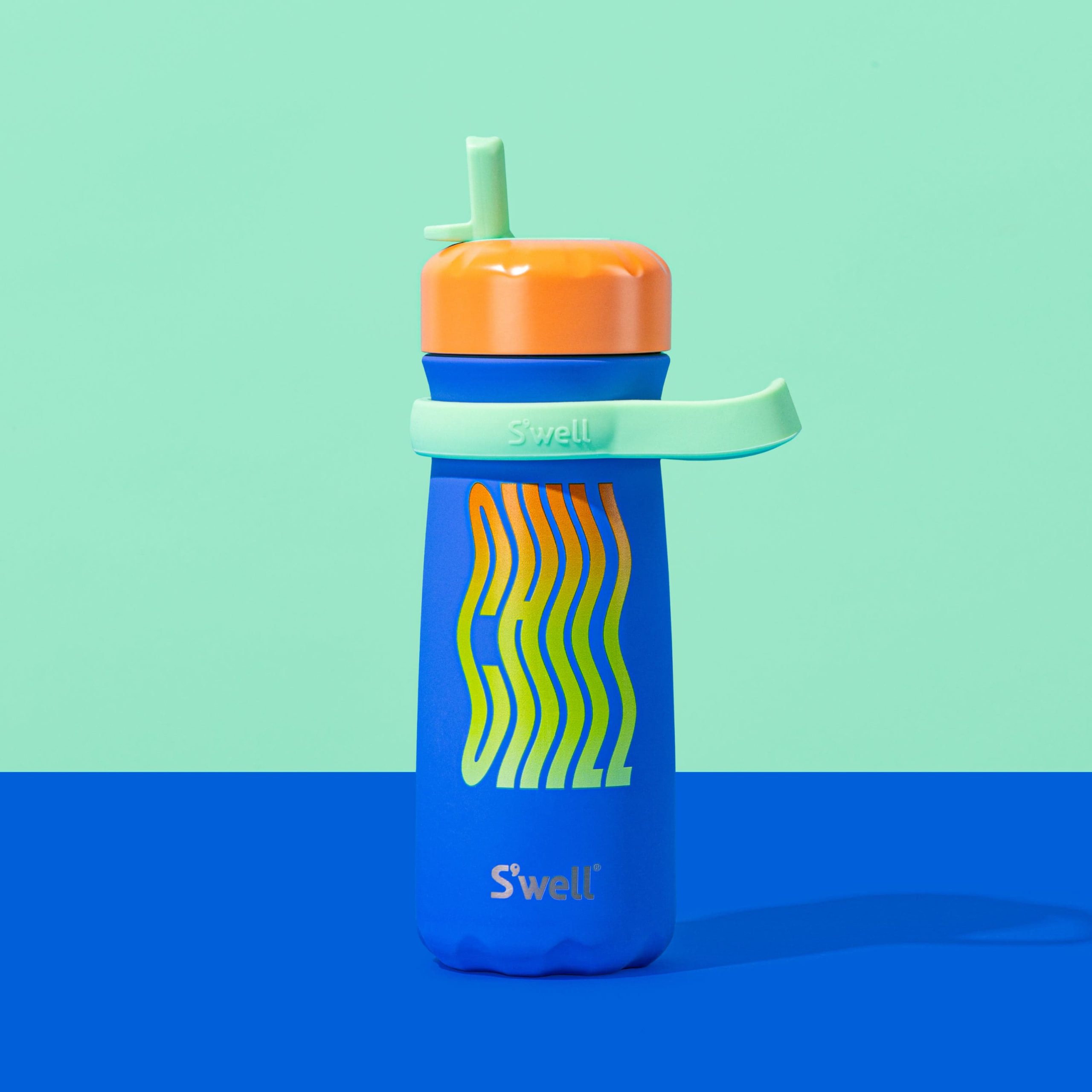 Traveler with Flip Straw Lid | 16oz Blue Chill - Image 3